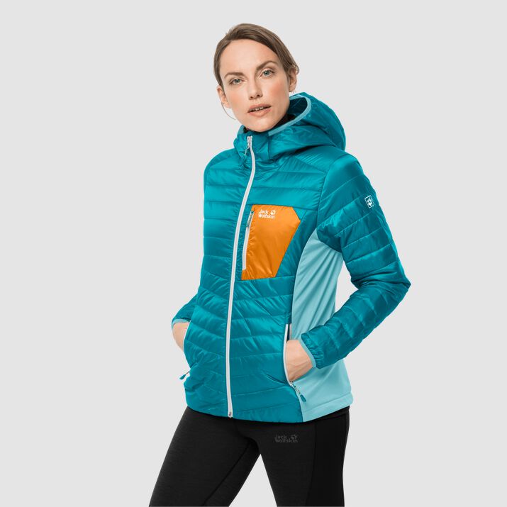 Chamarra Cortavientos Jack Wolfskin Routeburn Mujer Verdes Oscuro Mexico-1693172